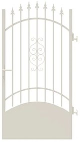 Cancello con serratura manuale Marmolada in ferro, apertura a destra, L 104.5, H 180-195 cm, di colore bianco