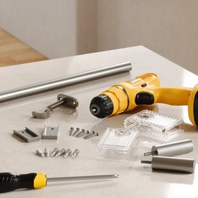 Bastone per tende color argento opaco in acciaio regolabile 107 - 305 cm Flute – Umbra