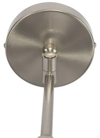 Applique da parete in acciaio con paralume bianco e braccio regolabile - Ladas Deluxe