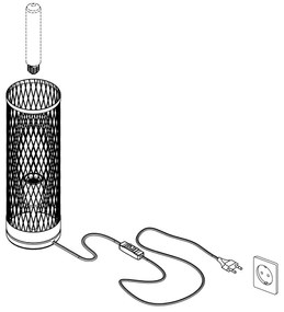 Eglo 43536 - Lampada da tavolo REDCLIFFE 1xE27/40W/230V