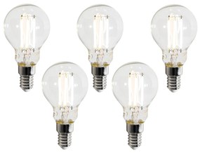 Set di 5 Lampadine LED Smart E14 P45 Trasparenti 4.2W 470lm 2700-6500K