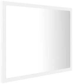 Specchio da bagno con led bianco 60x8,5x37 cm in acrilico