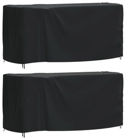 Copri Mobili Giardino 2pz Nera 180x70x90 Cm Impermeabile 420d /