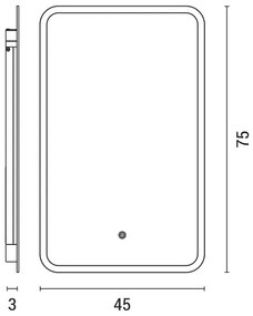 Specchio retroilluminato LED da bagno LED/18W/230V 4000K IP44