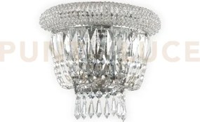 Dubai applique cromo con cristalli molati 2 luci attacco e14