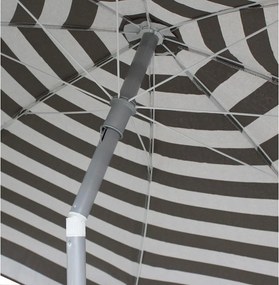 Ombrellone da Giardino Ø2 m Palo Ø33 mm in Acciaio Maffei Venezia Duplex Tortora/Bianco e Tortora...