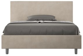 Letto alla Francese rivestito in Microfibra - ADELE Dimensione Rete: 140x200, Tipologia Letto: Senza Rete, Colore: Sabbia