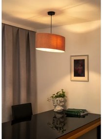 Duolla - Lampadario a sospensione con filo OVAL 1xE27/15W/230V rosa