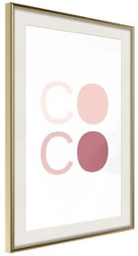 Poster  Different Shades of Coco  Cornice Quadri Cornice d'oro con passe-partout, Larghezza x Altezza Home decor 20x30