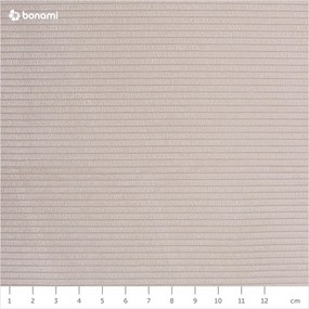 Divano letto in velluto a coste beige, angolo sinistro Moghan - Micadoni Home