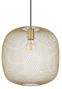 Lampadario A Sospensione Contemporaneo Net Metallo Oro 1 Luce E27 42W