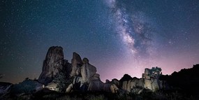 Stampa su tela – Cielo stellato sopra le rocce