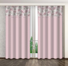Tenda decorativa rosa con stampa di peonie rosa Larghezza: 160 cm | Lunghezza: 250 cm
