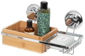 Cestino da parete in bambù con portasapone Spa - Compactor