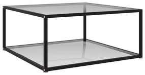Tavolino Da Salotto Trasparente 80x80x35 Cm İn Vetro Temperato /