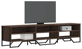 Mobile porta tv rovere marrone 180x34x41cm in legno multistrato