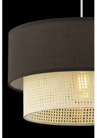 Lampadario a sospensione con cavo ECHO 1xE27/60W/230V marrone/crema