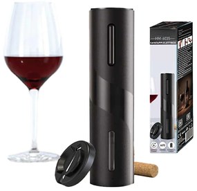 Cavatappi Elettrico per Vino Apribottiglie Professionale a Batteria 4pcs AA Non Incluso Design Elegante Nero