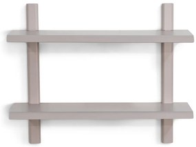 Mensola grigio tortora in metallo con ripiani multipli 60 cm Hola – Spinder Design