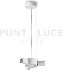 Sospensione per set up 3 luce attacco e27 bianco