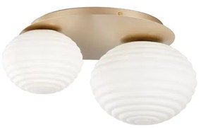 Plafoniera glamour Ripple Ø 45 cm dorato IP20, 2XE27