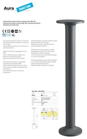Redo 90374 - Lampada da esterno AURA LED/8W/230V 3000K 70 cm IP65 antracite