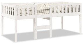 Letto per bambini senza materasso bianco 80x200cm massello pino
