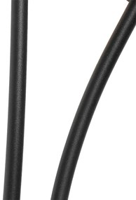 Applique moderna nera 2 luci con vetro fumé - Athens