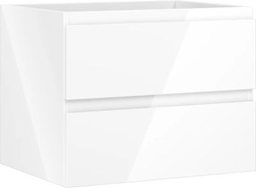 Mexen Orio mobile da bagno sotto lavabo 60 cm, 2 cassetti, bianco lucido - 91A10-06047-2-BFF00