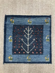 Gabbeh Tappeto persiano 40x40 Blu (Iran) Annodato A Mano