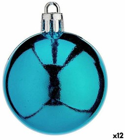 Set di palline di Natale Azzurro Plastica 5 x 6 x 5 cm (12 Unità)