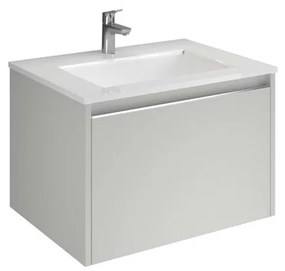 Mobile da bagno sotto lavabo Cielo grigio / argento L 60 cm 1 cassetto, lavabo non incluso