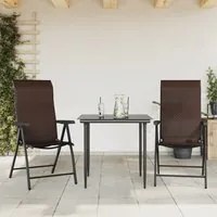 Sedie Pieghevoli da Giardino 2 pz Marroni in Polyrattan 4007138