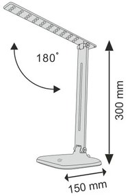 Lampada da tavolo LED dimmerabile con funzione Touch JOWI LED/8W/230V nero