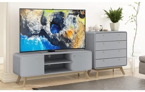 Mobile TV grigio 140x53 cm Caitlin - Støraa