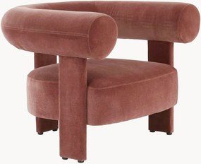 Poltrona in velluto con rivestimento Sabana