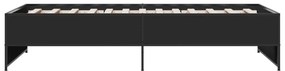 Giroletto nero 90x190 cm in legno multistrato e metallo
