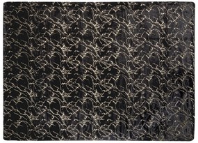 Plaid in tessuto nero e dorato 150 x 200 cm GODAVARI Beliani