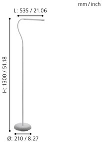 Eglo 96436 - Lampada da terra dimmerabile a LED LAROA LED/4,5W/230V