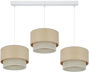 Brilagi - Lampadario a cavo ARIZONA BOHO 3xE27/15W/230V beige/bianco