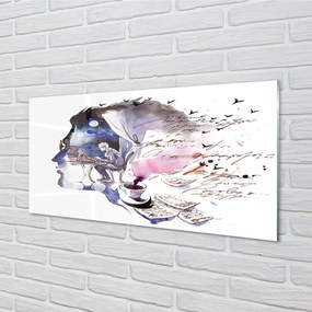 Quadro vetro Immagine volto uomo 100x50 cm