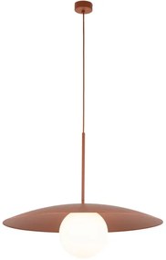 Lampadario a sospensione con filo SLATE 1xE27/15W/230V diametro 65 cm color mattone