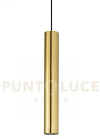 Look round sospensione 1 luce attacco gu10 d.6x40cm ottone