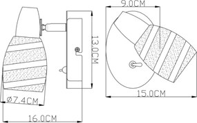 Globo 54985-1 - Faretto ROY 1xE14/40W/230V