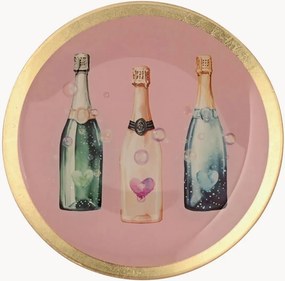 Piatto in vetro Champagne