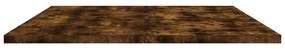 Mensole parete 4pz rovere fumo 100x50x1,5 cm legno multistrato