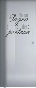 Anta per porta scorrevole esterno muro Sogno in vetro nero serigrafato, L 88 x H 215 cm spessore 8 mm, apertura sinistra