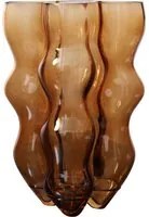 Vaso arredo vetro 30,5 cm marrone
