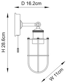 Endon 99948 - Applique da bagno CREW 1xE27/6W/230V IP44 nero