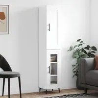 Credenza 34,5x34x180 cm in Legno Multistrato Bianco Lucido 3200411